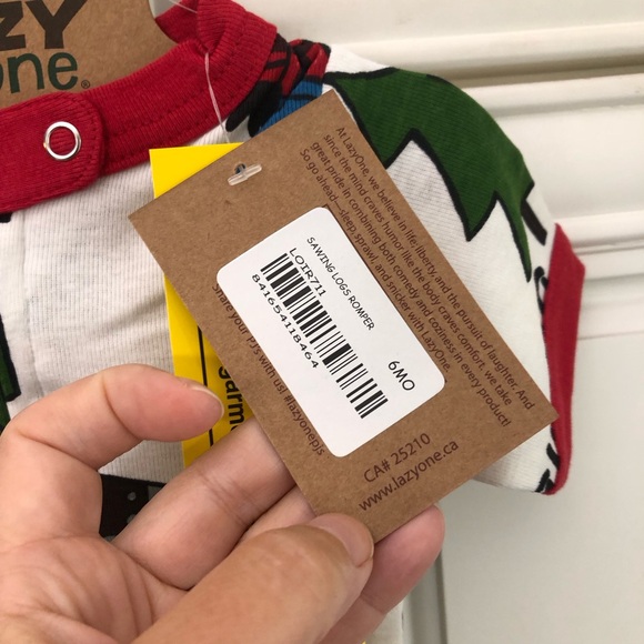 NWT LAZY One Sawing Logs Infant Romper - Picture 10 of 11